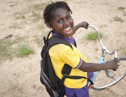 Girl on bike